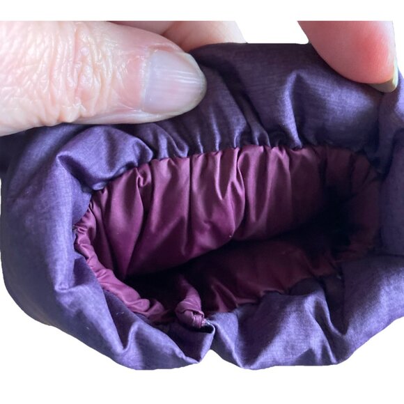 Womens Eddie Bauer Down Puffer Jacket Med Cirruslite Parka Hood Purple - Picture 7 of 13